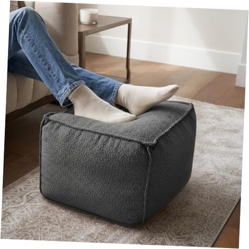 Beautiful boucle pouf ottoman - beautiful,