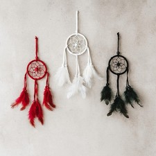 Tris Acchiappasogni con Piume Artigianale – Ø 6.5 cm Lunghezza 15 cm –0109251101