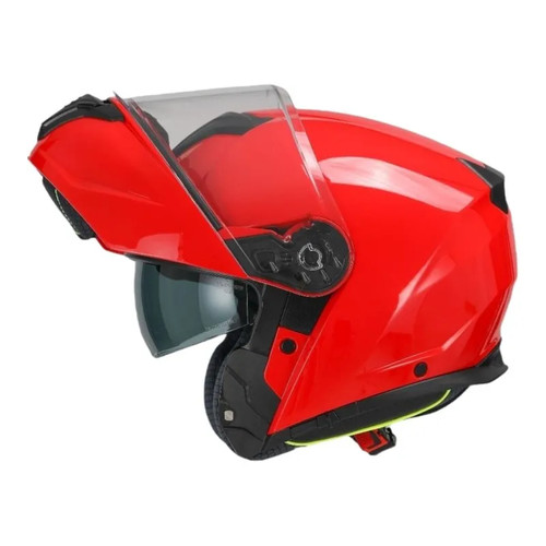 Casco modulare rosso lucido - casco,