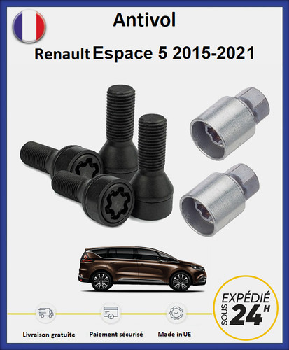 Ecrous antivol roues noir - ecrous,