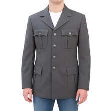 Uomo Militare Giacca Tunica Formale Cappotto Grigio Vintage Fesitval Ufficiale