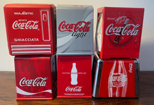 COCA COLA LOTTO 6 PORTATOVAGLIOLI DISPENCER ORIGINALI 4 IN METALLO 2 IN PLASTICA