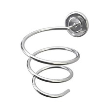 Supporto per asciugacapelli Curl metallo + kit fissaggio Porta Phon a parete
