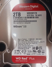 WD20EFZX 2TB WD Red Plus Disco rigido NAS, 3,5" HDD, SATA III 6Gb/s, 5400rpm