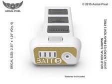 DJI Phantom 3 Batteria # Etichetta Decalcomania Adesivo Skin Professionale Advanced Standard