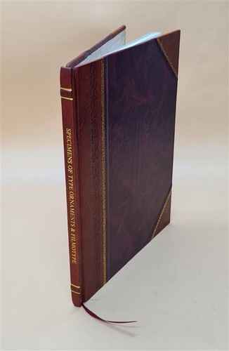 Specimens type ornaments - of, &