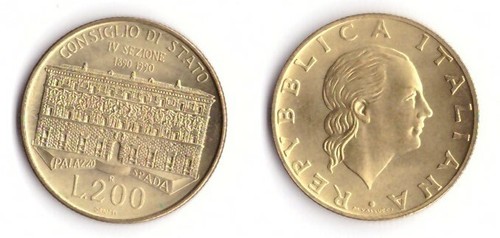 1990 italia lire 200 100 - 1990, anni