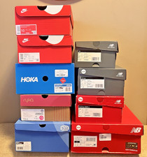 Lotto 9 scatole VUOTE per scarpe sneakers ricambio varie misure e marche