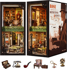 Book Nook Kit - Casa Delle Bambole in Miniatura 3D, in Legno, per Libreria, Con 