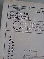 MOTO GUZZI MOTOCARRO DINGO TRE 1965 documento originale Omologazione DIAGRAM