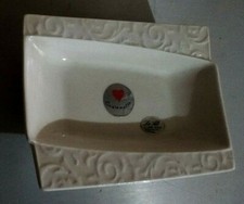 IDEA CASA - PORTA CENERE CUOREMATTO - CERAMICA/PORCELLANA - 12 X 10 CM