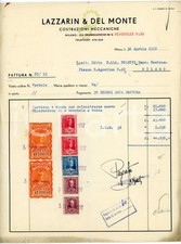 1952 MILANO via Bisceglie, 82 LAZZARIN E DEL MONTE Fattura per carriola
