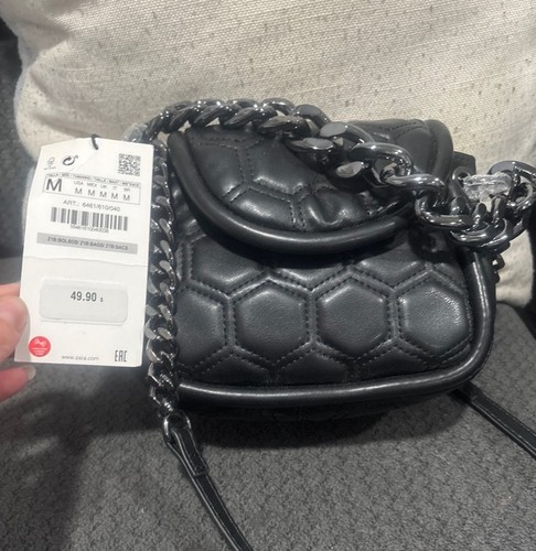 Borsa tracolla zara nera - zara,