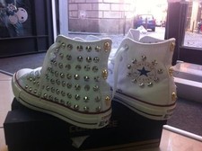 Converse white high studded - converse,