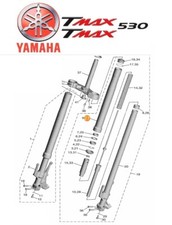 Stelo forcella Yamaha T-Max 530 2017 TMAX 530 DX ABS TUBO FRIZIONE ORIGINALE