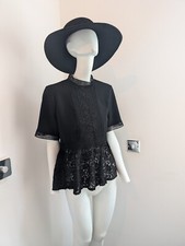 Blusa donna Zara nera in pizzo
