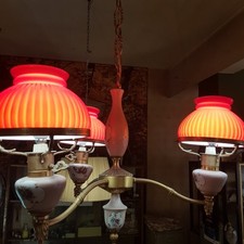 LAMPADARIO VINTAGE IN Bronzo E