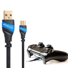 2x 3m cavo di ricarica extra lungo Playstation 4 PS4 Xbox One controller cavo micro USB