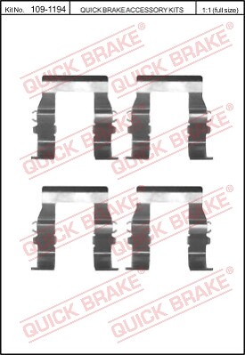 Kit accessori pastiglie freno