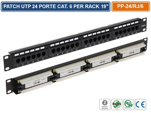Pannello patch cat6 - cat6, 24