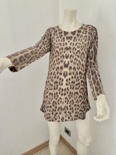 ROBERTO CAVALLI Mini Dress Silk Leopard Maculate Cheetah Hand Made Sartorial S M