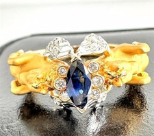 Scatola carta anello oro 18 kt