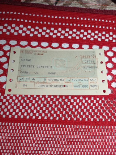 Biglietto treno stazione - stazione, di