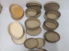 Lotto di 16 scatole in vari ovali con coperchio da decorare decoupage dipingere