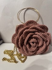 Pochette Borsa Uncinetto Elegante Donna Handmade Cerimonia Party