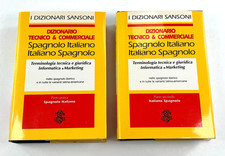 Dizionario Tecnico e Commerciale Spagnolo Italiano 2 Volumi Sansoni 1991