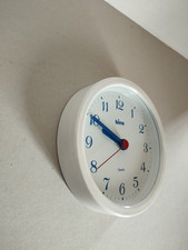 piccolo orologio da parete bino quartz  in metallo e vetro anni '80