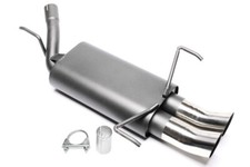 Scarico sportivo 2x76 mm DTM alto rotondo affilato con ABE per Opel Corsa C 1.0 - 1.7DTI