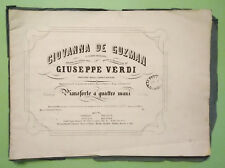 Spartito Music Sheet GIOVANNA DE GUZMAN(I Vespri Siciliani)GIUSEPPE VERDI (S1)