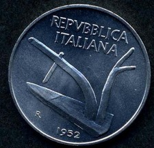 10 Lire 1952  da rotolino  FDC