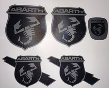 Kit loghi adesivi 500/595 Abarth COPRILOGHI NERO LUCIDO- NERO OPACO