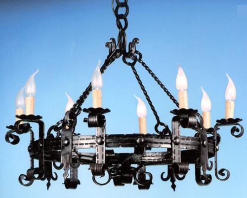 Lampadario forgia luci ferro - luci,