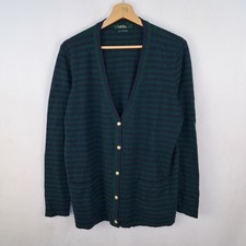 Cardigan Ralph Lauren in puro cashmere blu taglia XL da donna