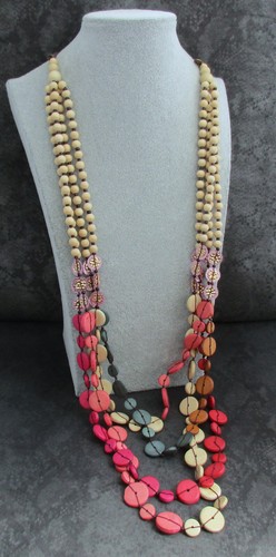 Collana lunga legno - in,
