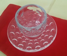 TAZZINA CON PIATTINO GUZZINI VENICE, IN VETRO E SMMA - DESIGNER PIO E TITO TOSO 