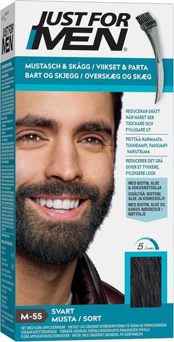 Baffi barba colore nero - e,