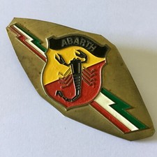 ABARTH fregio ottone  emblema placca vintage 