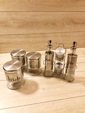 Set 3 Barattoli Vetro Acciaio