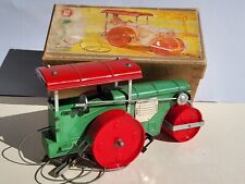 Tin toy 1950's Gunthermann-W. Germany mechanical ROAD ROLLER, near mint or. box.