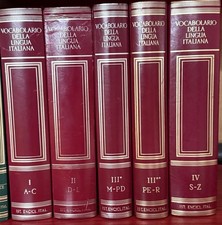Vocabolario della Lingua Italiana - Treccani -  4 voll. 5 tomi, 1986