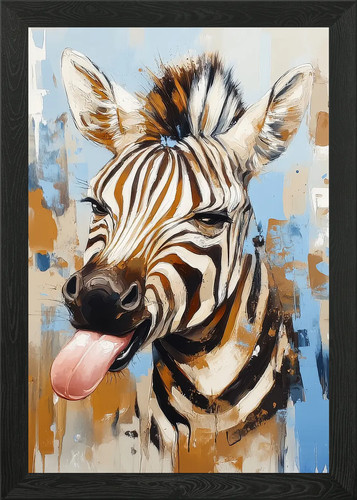 Quadro zebrato giocoso - , con