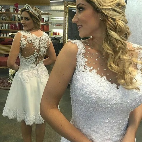 Abiti sposa corti senza - abiti,