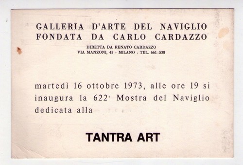 Cartolina invito mostra tantra - mostra,