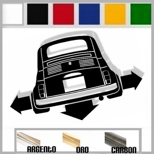Adesivo sticker fiat - 500, old