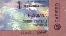 biglietto stadio BOLOGNA F.C - REGGIANA 1996/97
