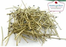 Chiodini Piatti Occhiello Spillo testa Sfera Bronzo Bronzati Creazioni (R9)